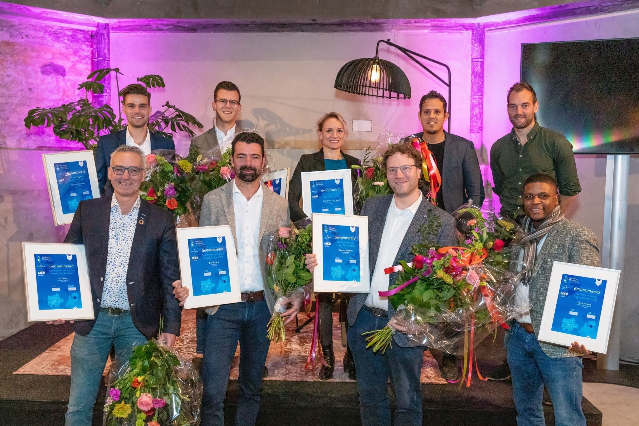 Deelfiets Nederland en andere Zwolse ondernemingen bij de nominatie van Starter van het jaar Regio Zwolle van 2021